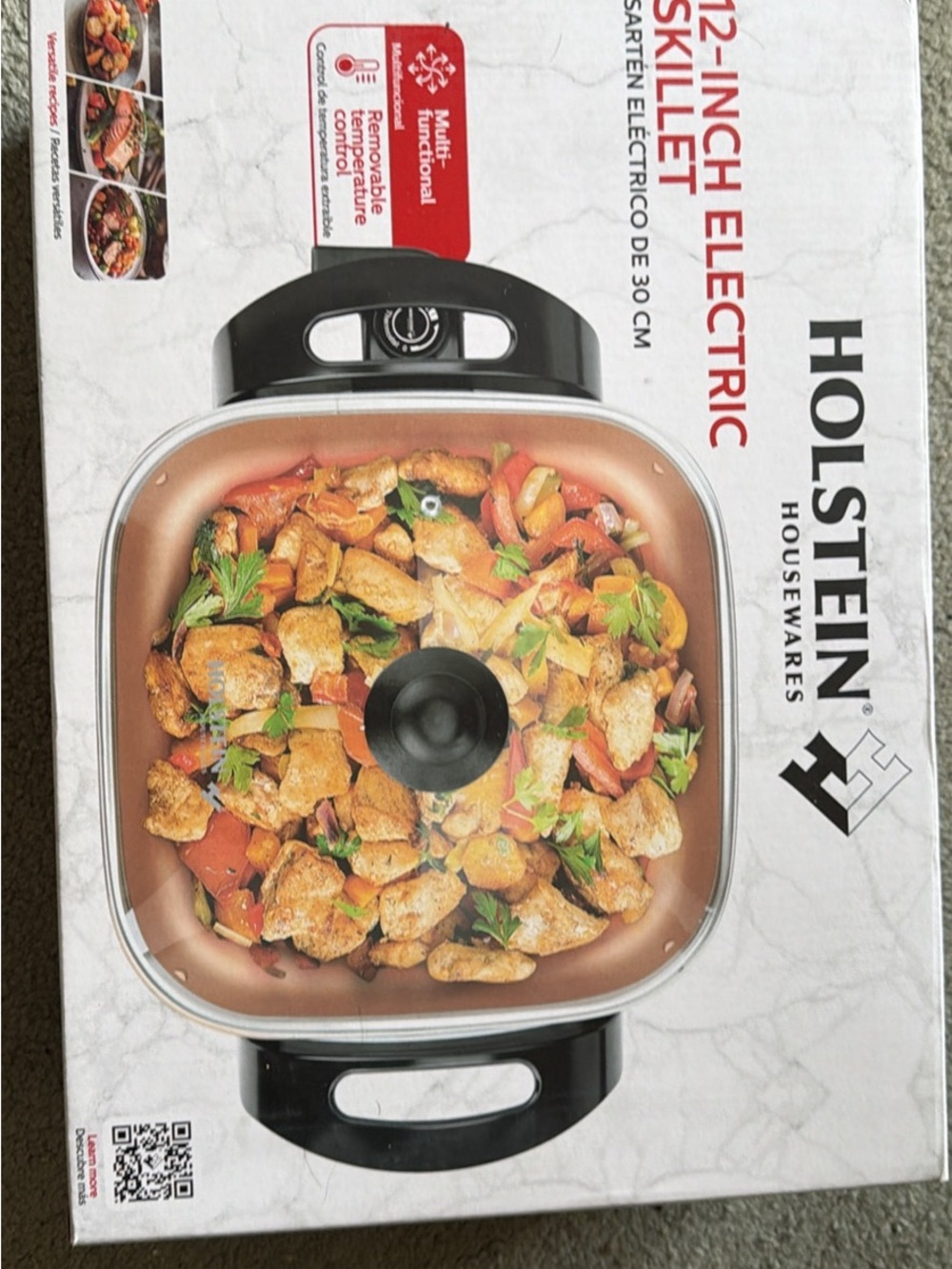 12-Inch Electric Skillet - Black